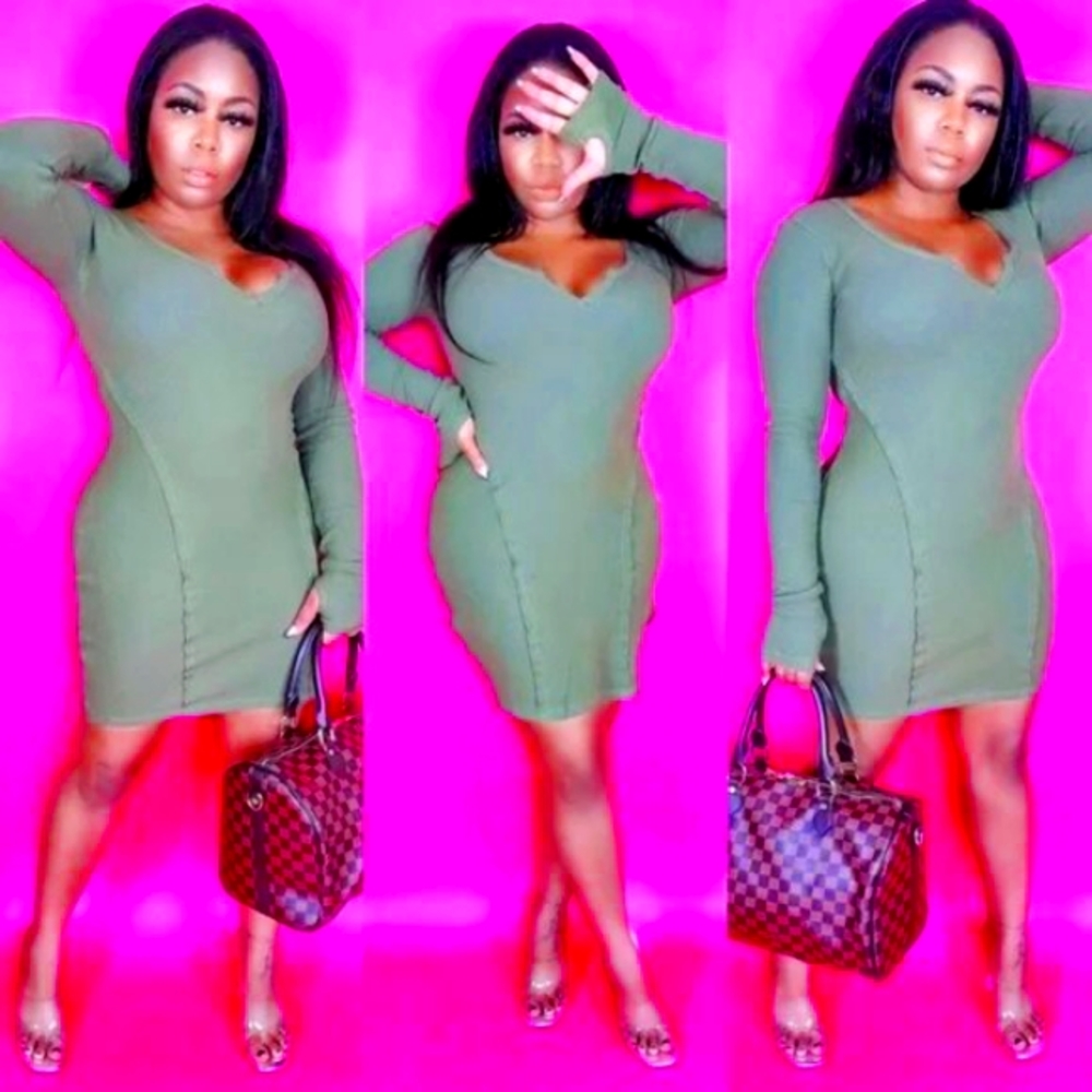 Luxury Waffle Knit Thermal Mini Dress
